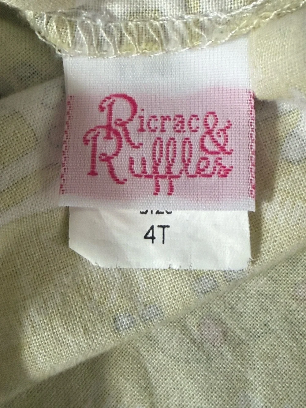 Ricrac & Ruffles Girls 4T Giraffe Safari Outfit Cross Back Top Bloomers Boutique